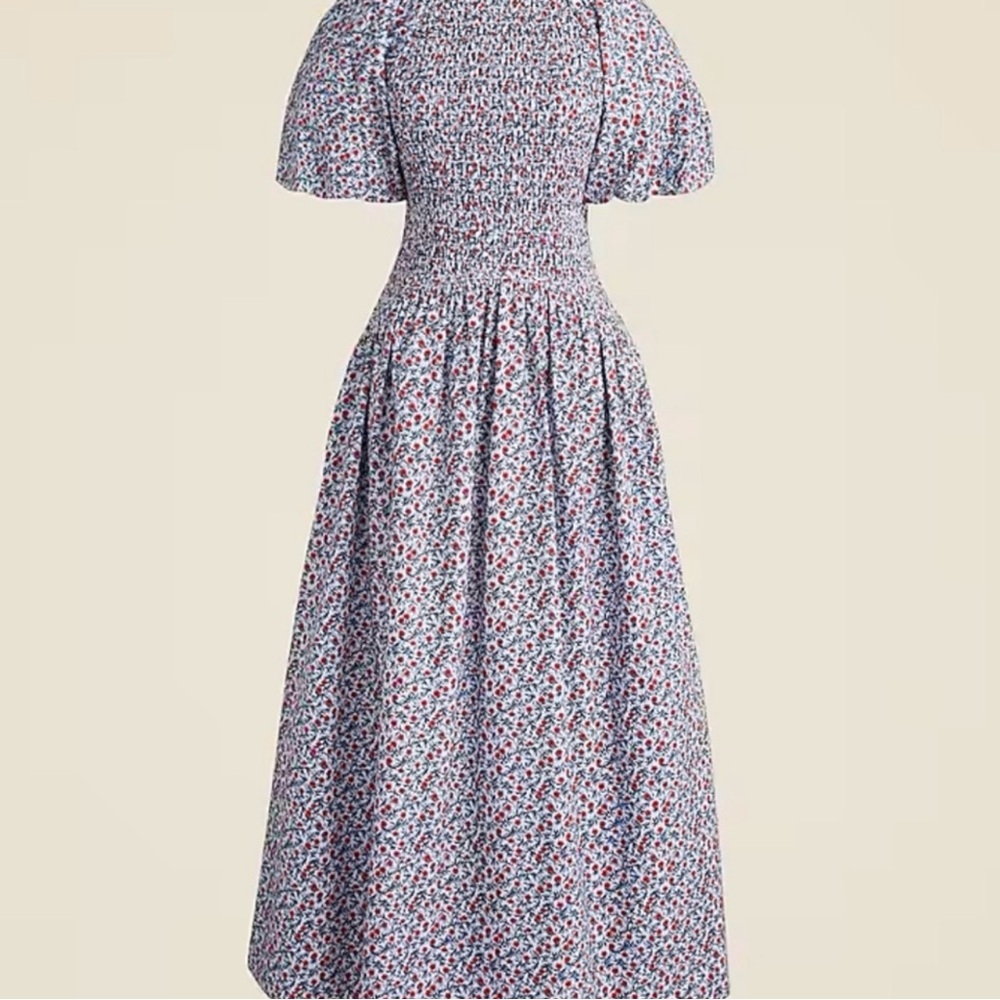 J Crew Tall Meadow Poppy Cotton Midi Dress New w/ Tags